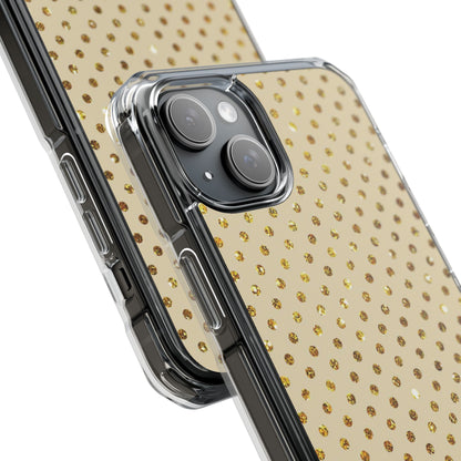 Gold Sparkle Grid iPhone 15 Plus Case - Impact