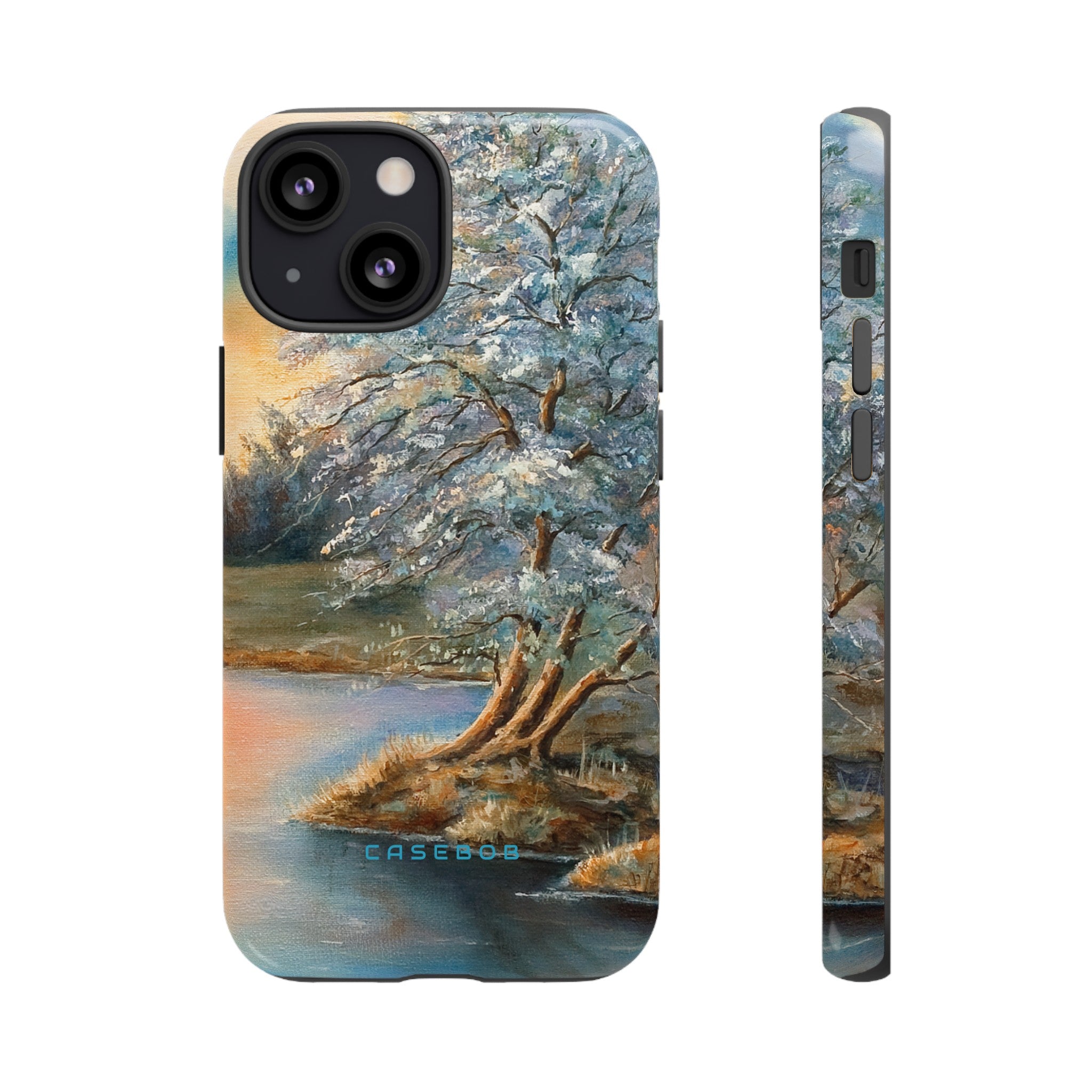 Winterday lake - Protective Phone Case