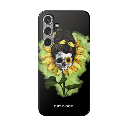 Sunflower Skull Samsung S24 Plus Case - Soft