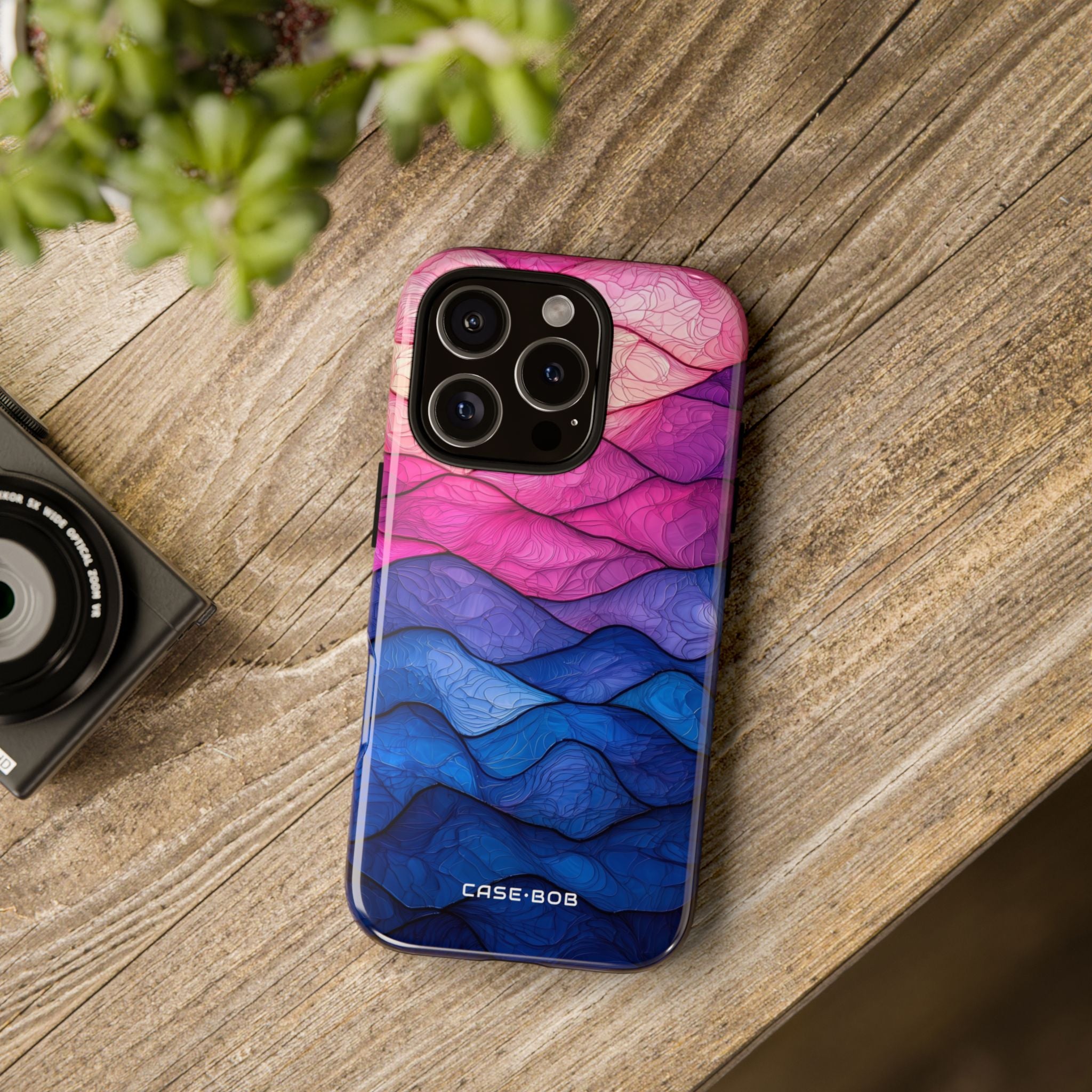 Wavy Veins Purple iPhone 16 Pro Case - Tough