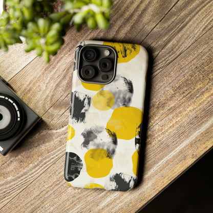 Yellow Dot Minimalism - Protective Phone Case