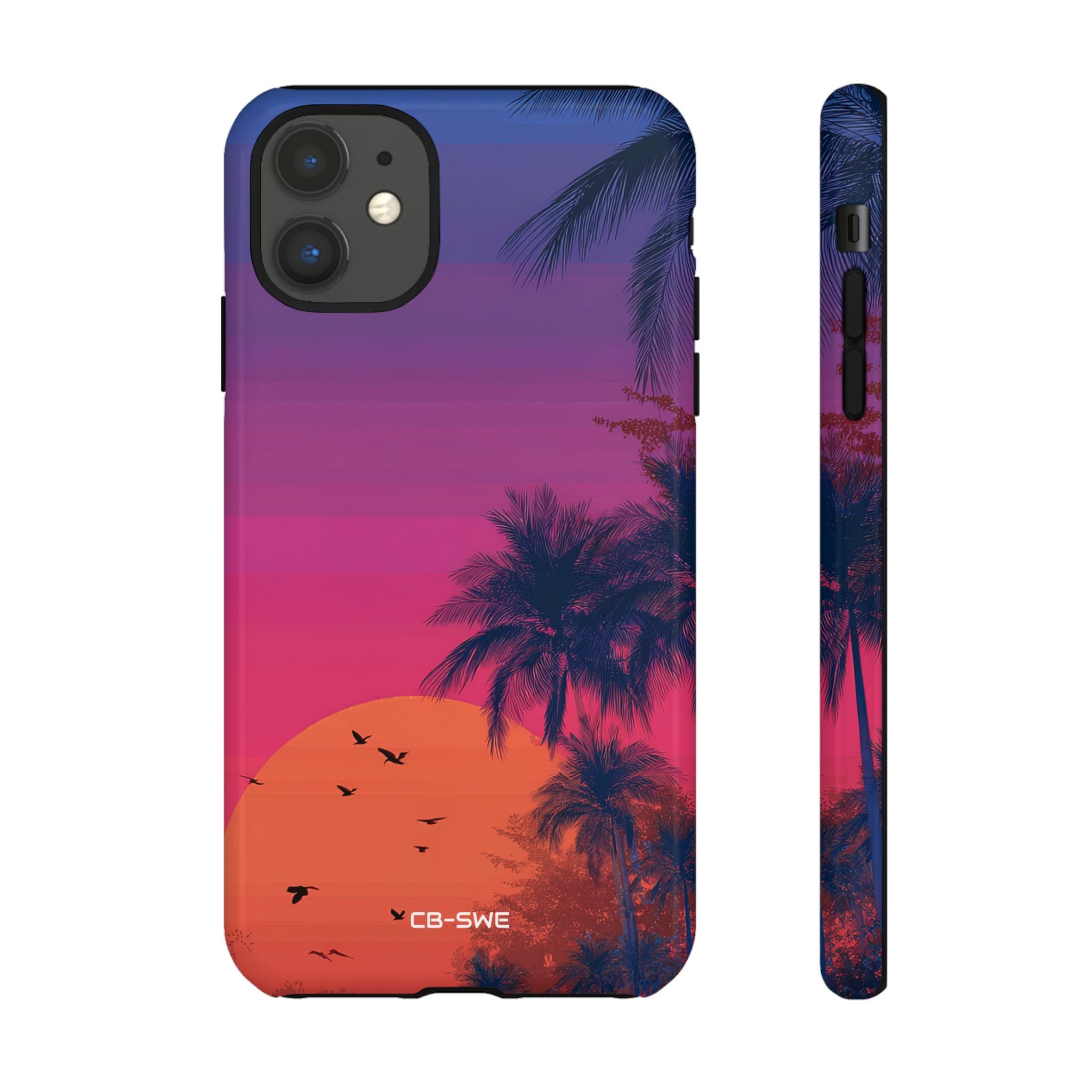 Tropical Sunset Silhouettes - iPhone Case