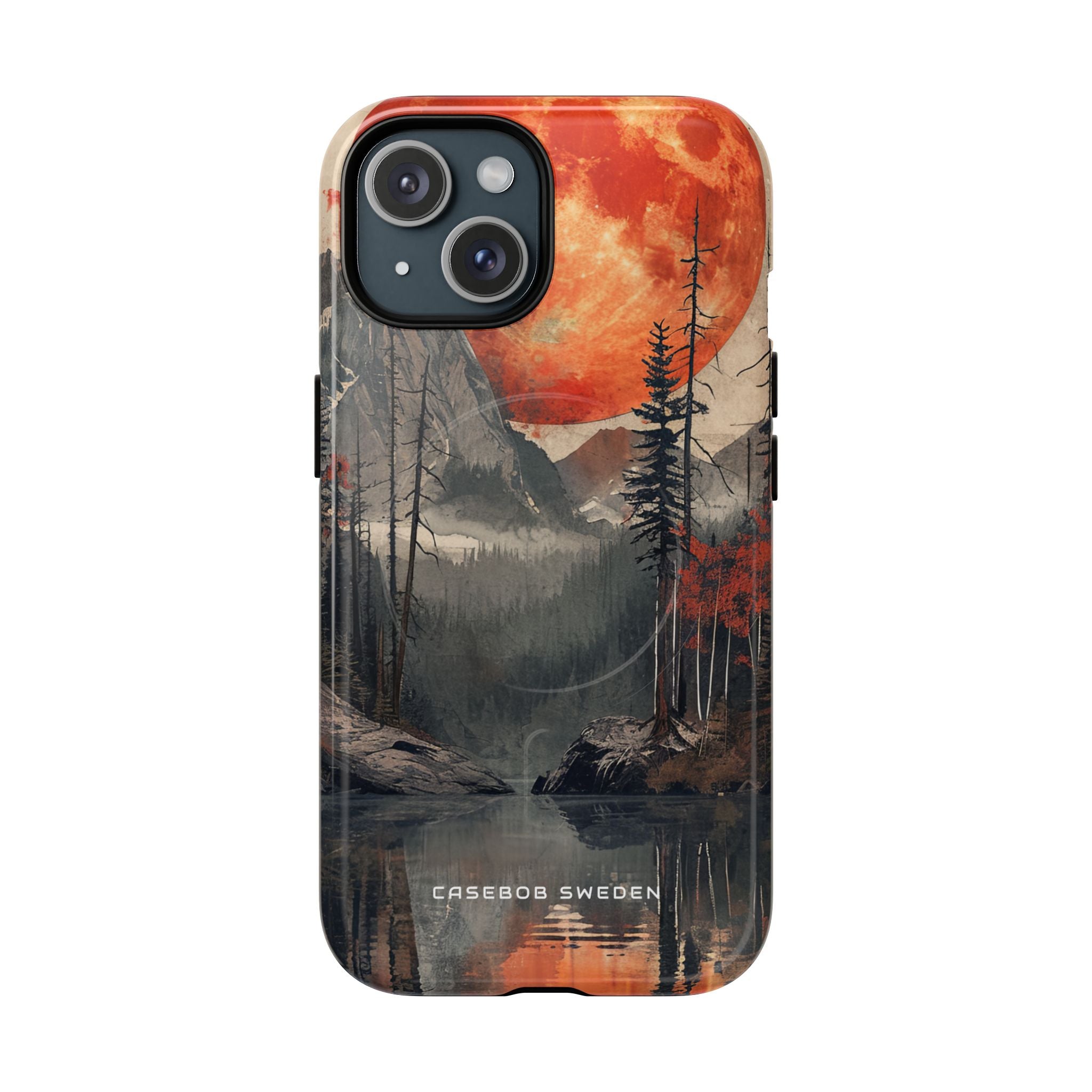 Celestial Glow Over Reflective Landscape iPhone 15 | Tough+ Phone Case