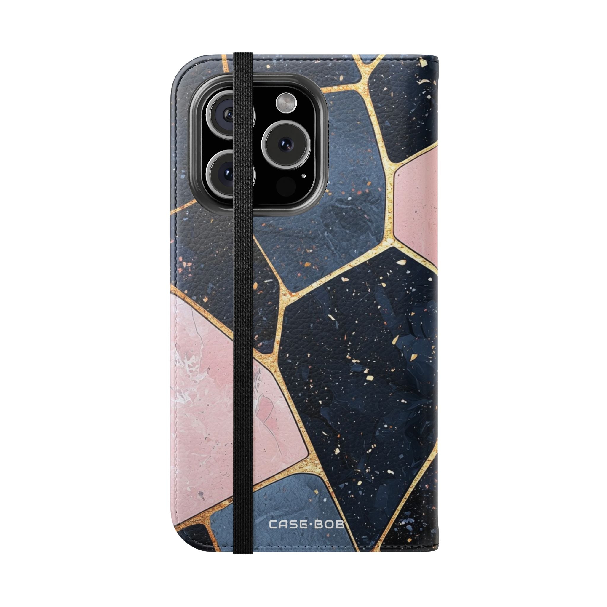Golden Mosaic Navy - iPhone 16 Pro Case - Wallet