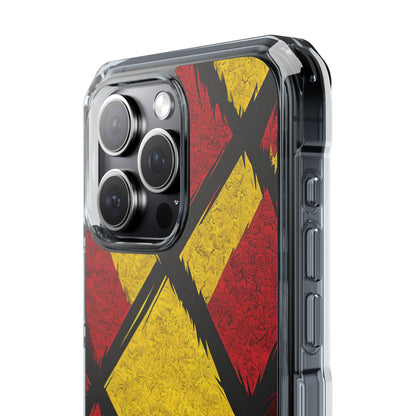 Cracked Diamond Grid iPhone 15 Pro Max Case - Impact