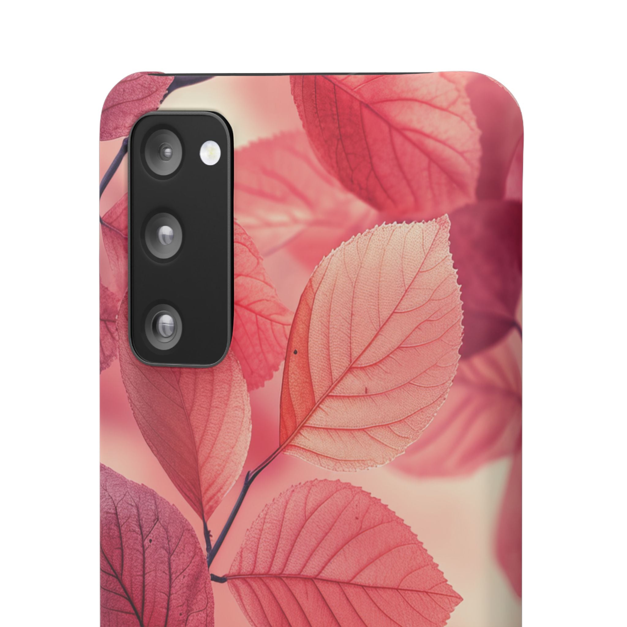 Elegant Pink Leaves Samsung S20 - Slim Phone Case