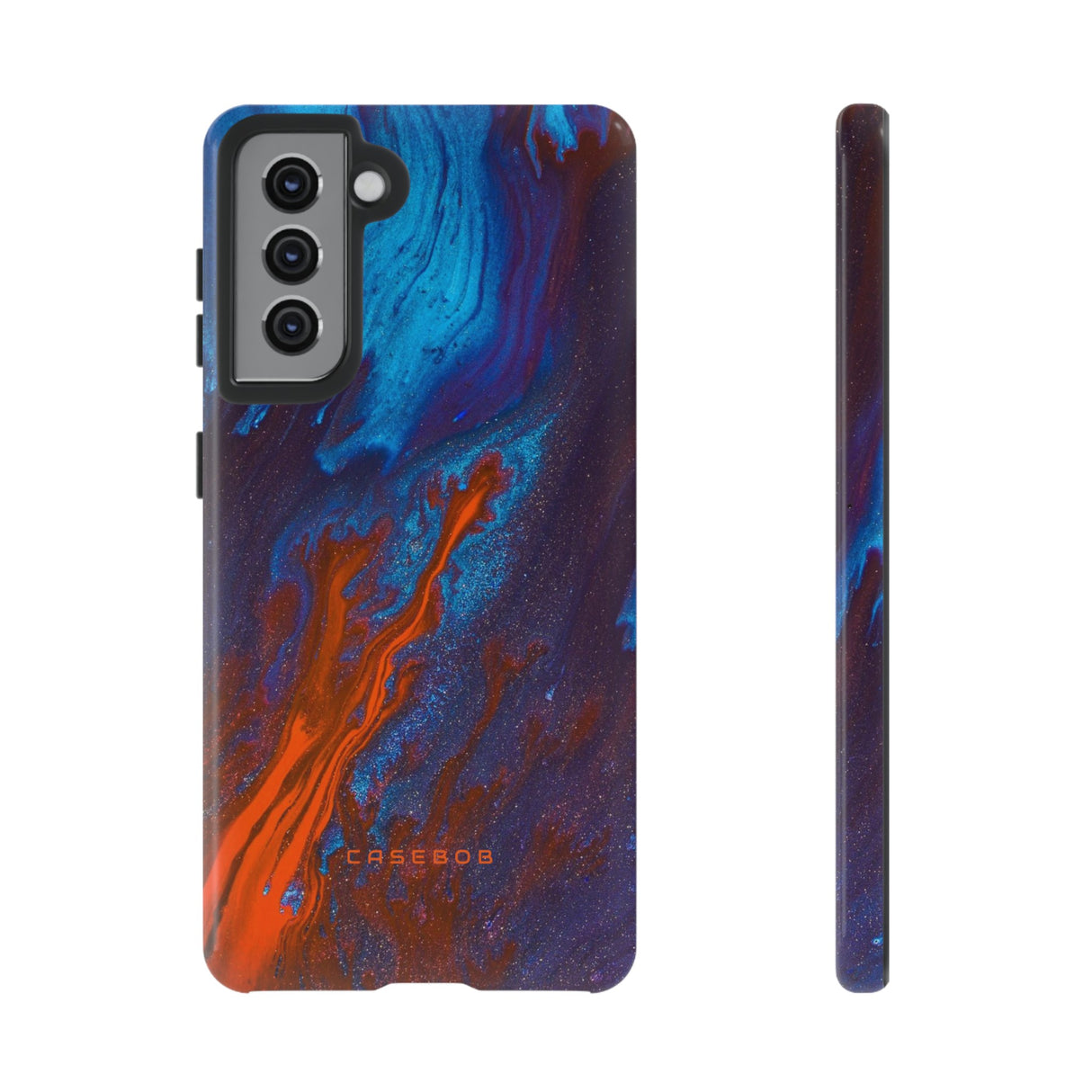 Orange Flame Ink Art - Protective Phone Case