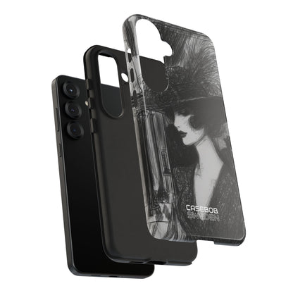 Vintage Feather Elegance Samsung S25 - Tough