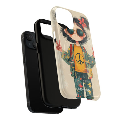 Peace Pigtails iPhone 15 Case - Tough+