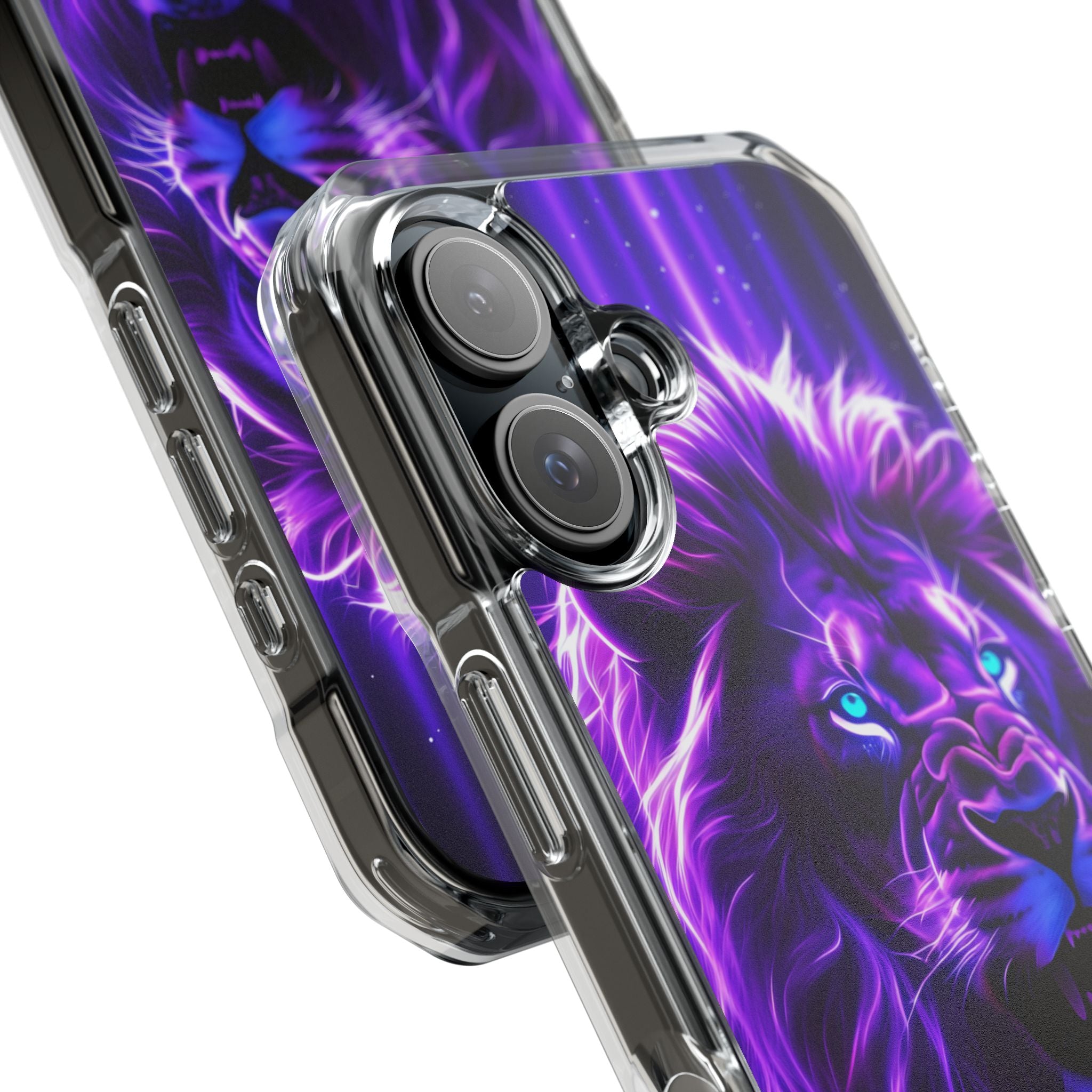 Neon Lion Majesty iPhone Case - Impact