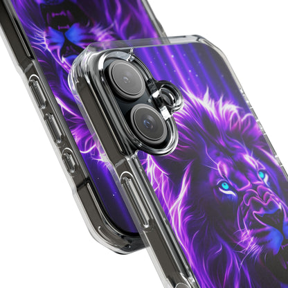 Neon Lion Majesty iPhone Case - Impact