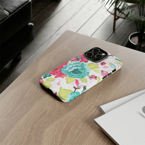 Vintage Flowers Pattern iPhone case - Protective Phone Case