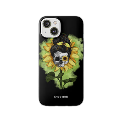 Sunflower Skull iPhone 14 Case - Soft