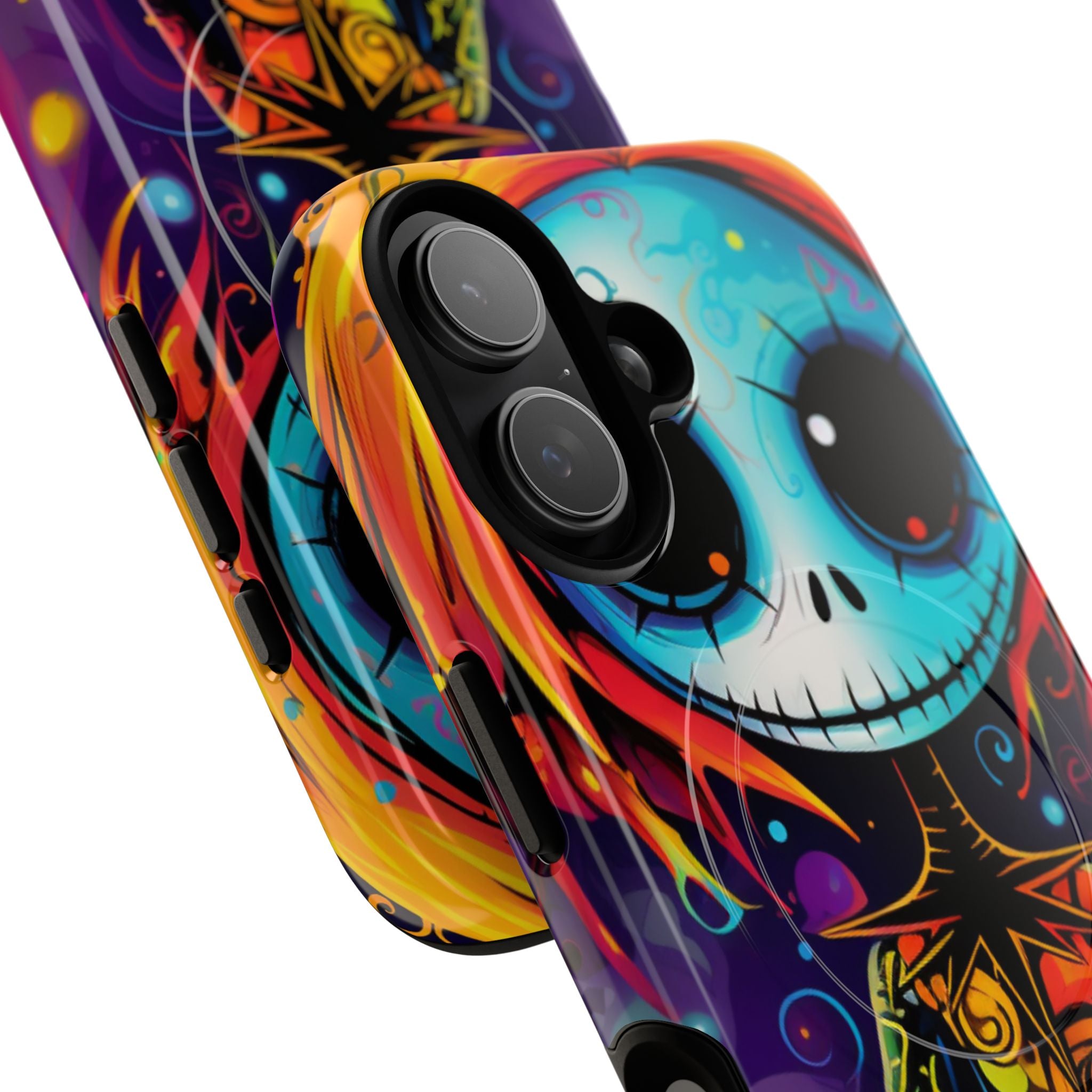 Blue Skull Swirl iPhone 17 Case - Tough+