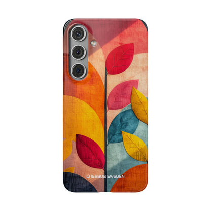 Abstract Orange Blue Design - Slim Samsung S24 Phone Case