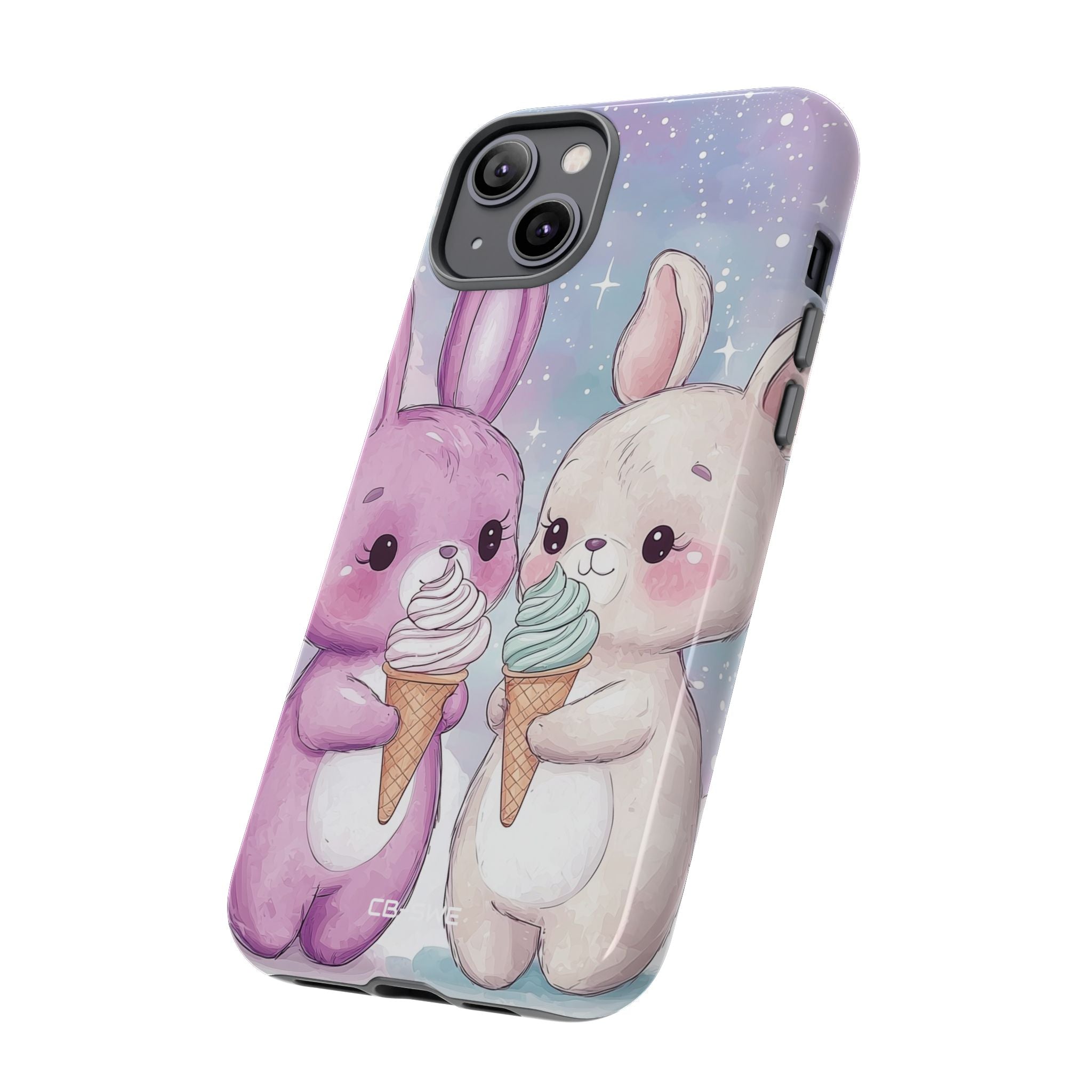 Rabbits Enjoy Ice Cream - iPhone Case