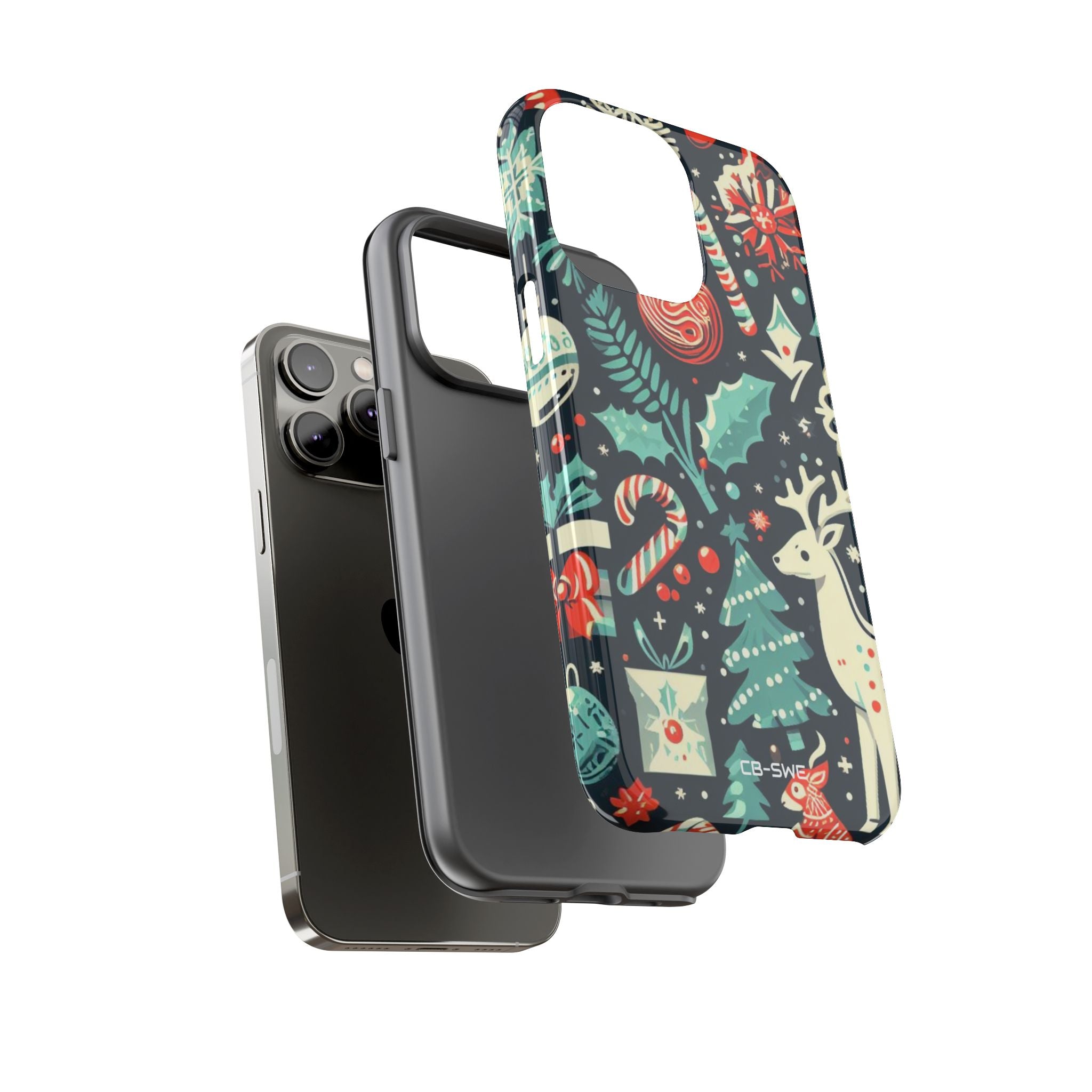 Festive Snowflakes Dance - iPhone Case