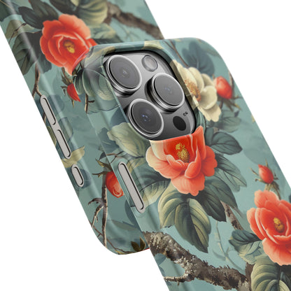 Vintage Floral Romance iPhone 16 - Slim Phone Case