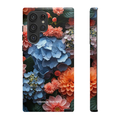 Blue Floral Bliss - Tough Samsung S22 Phone Case