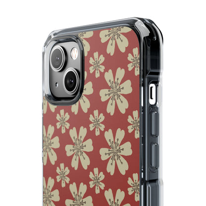 Retro Red Florals iPhone Case - Impact