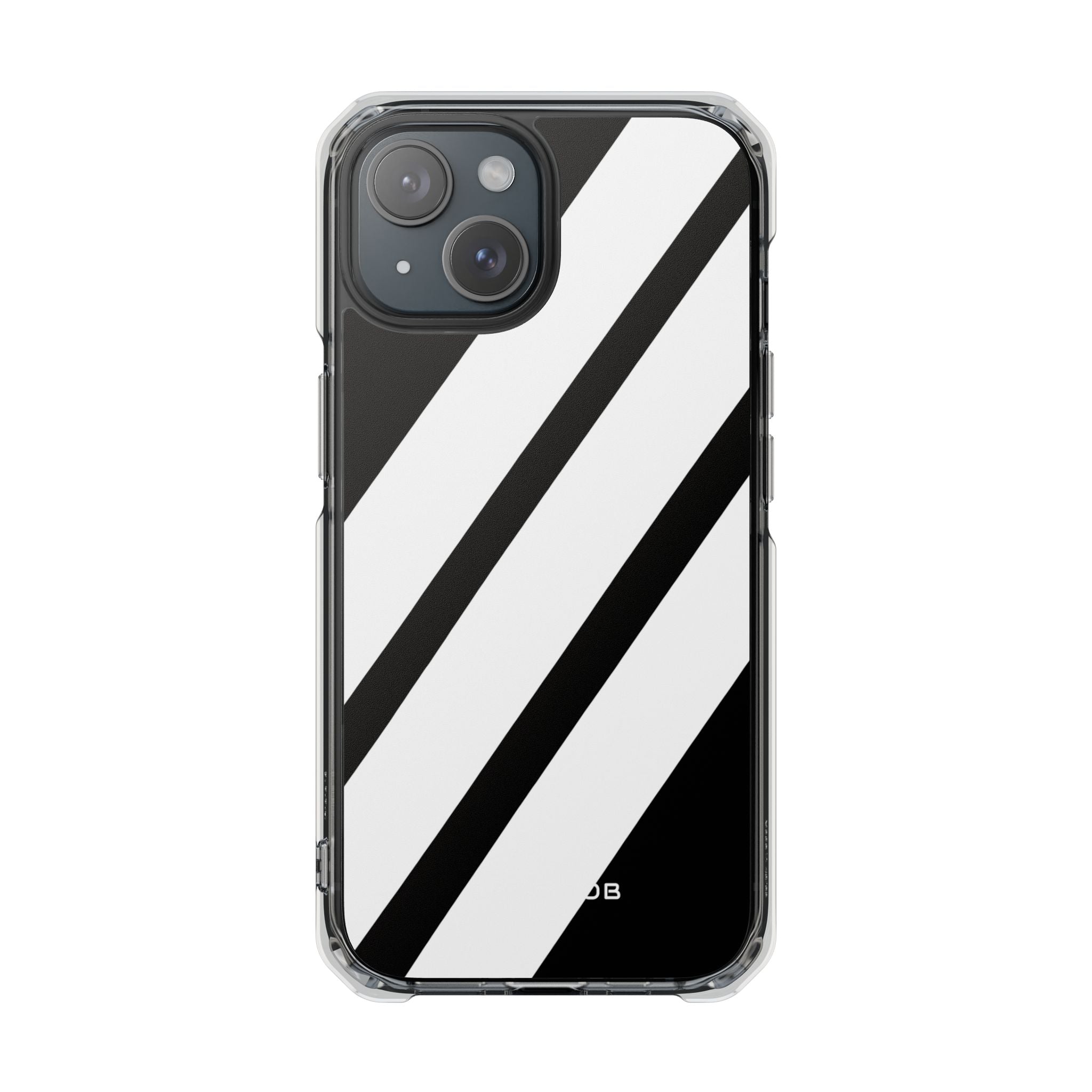 Diagonal Stripes Contrast iPhone 15 Case - Impact