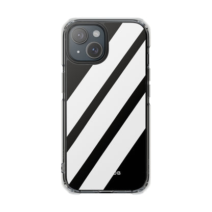 Diagonal Stripes Contrast iPhone 15 Case - Impact