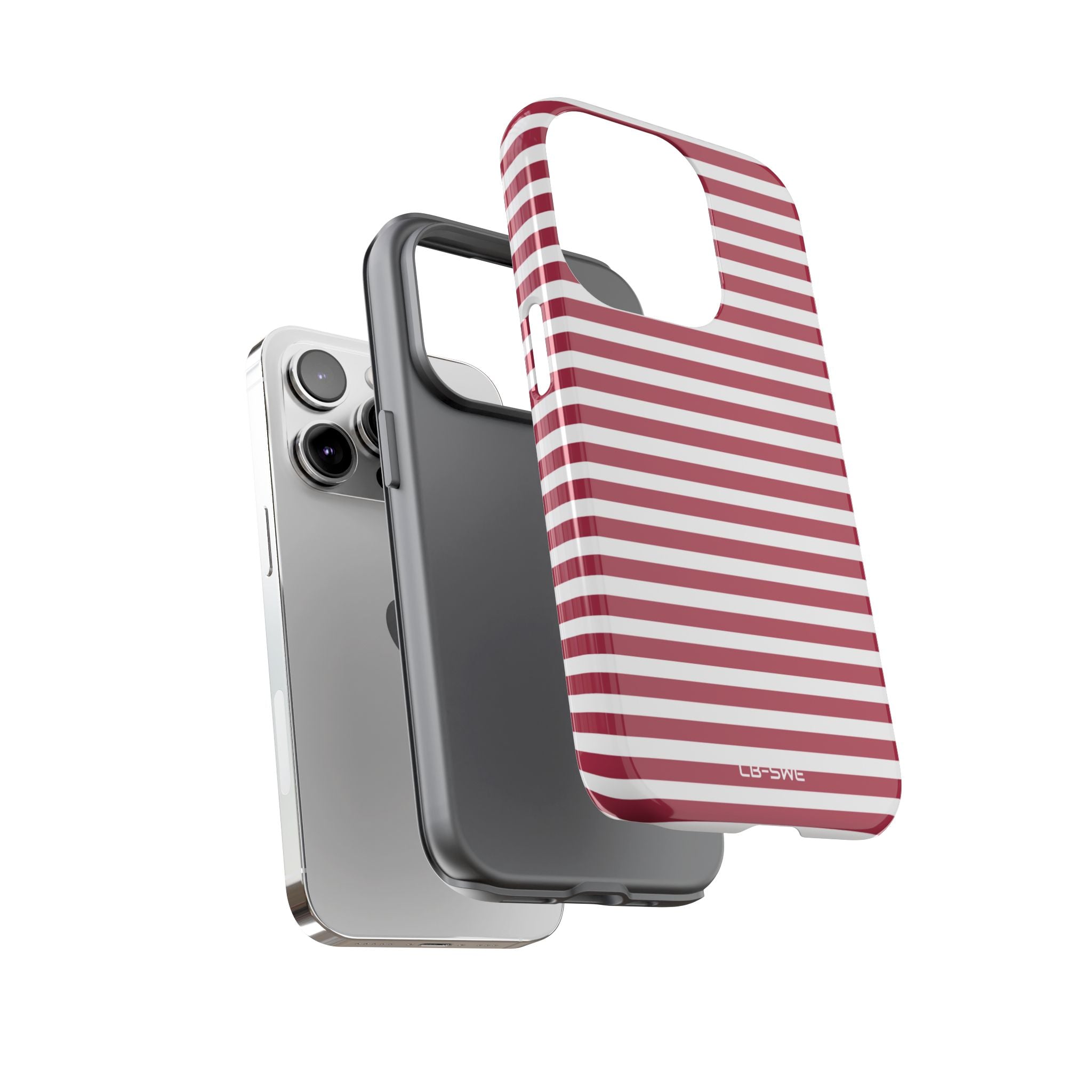 Crimson Stripes Flow - iPhone Case