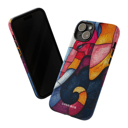 Elephant Mosaic iPhone 15 Plus Case - Tough
