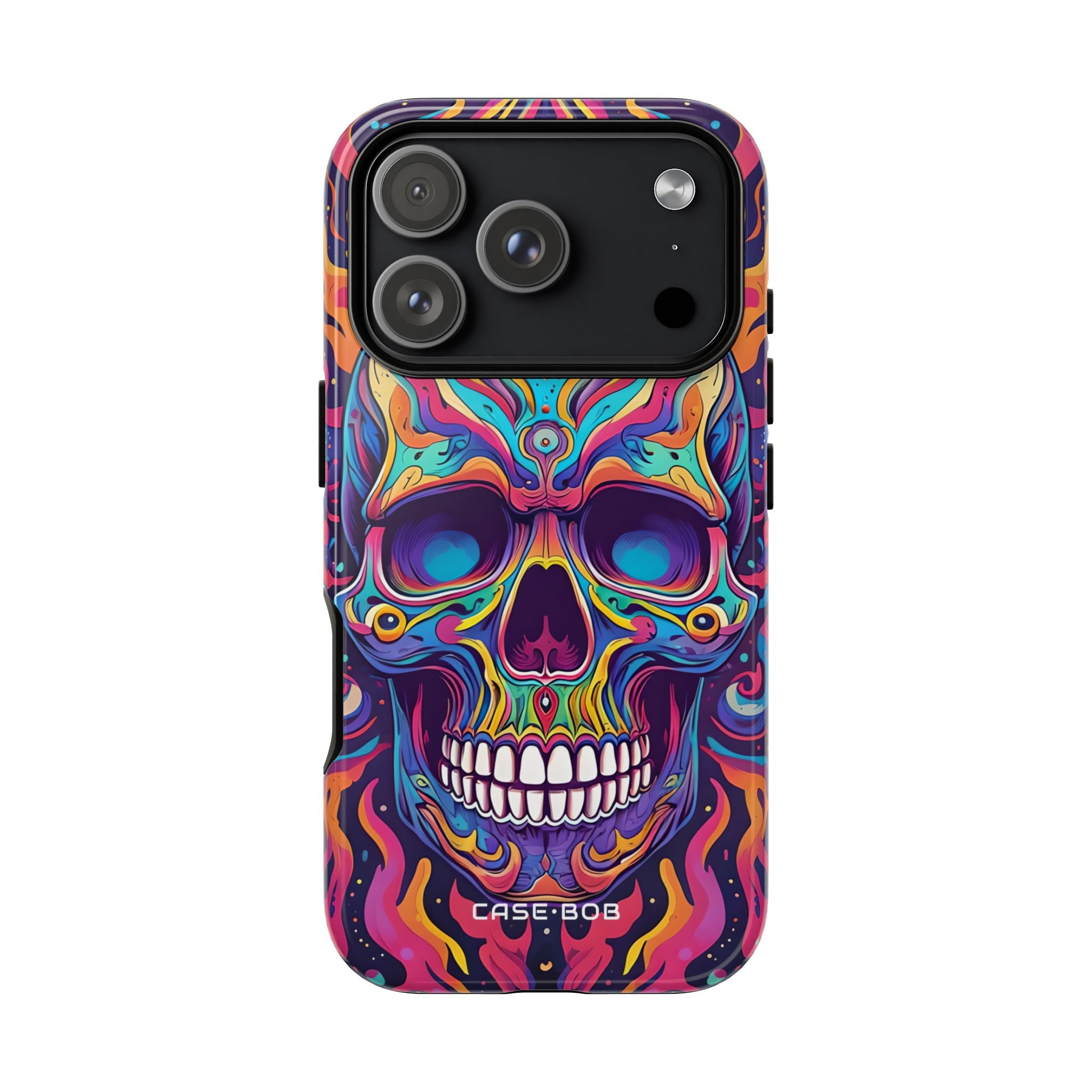 Flaming Skull iPhone 17 Pro Case - Tough
