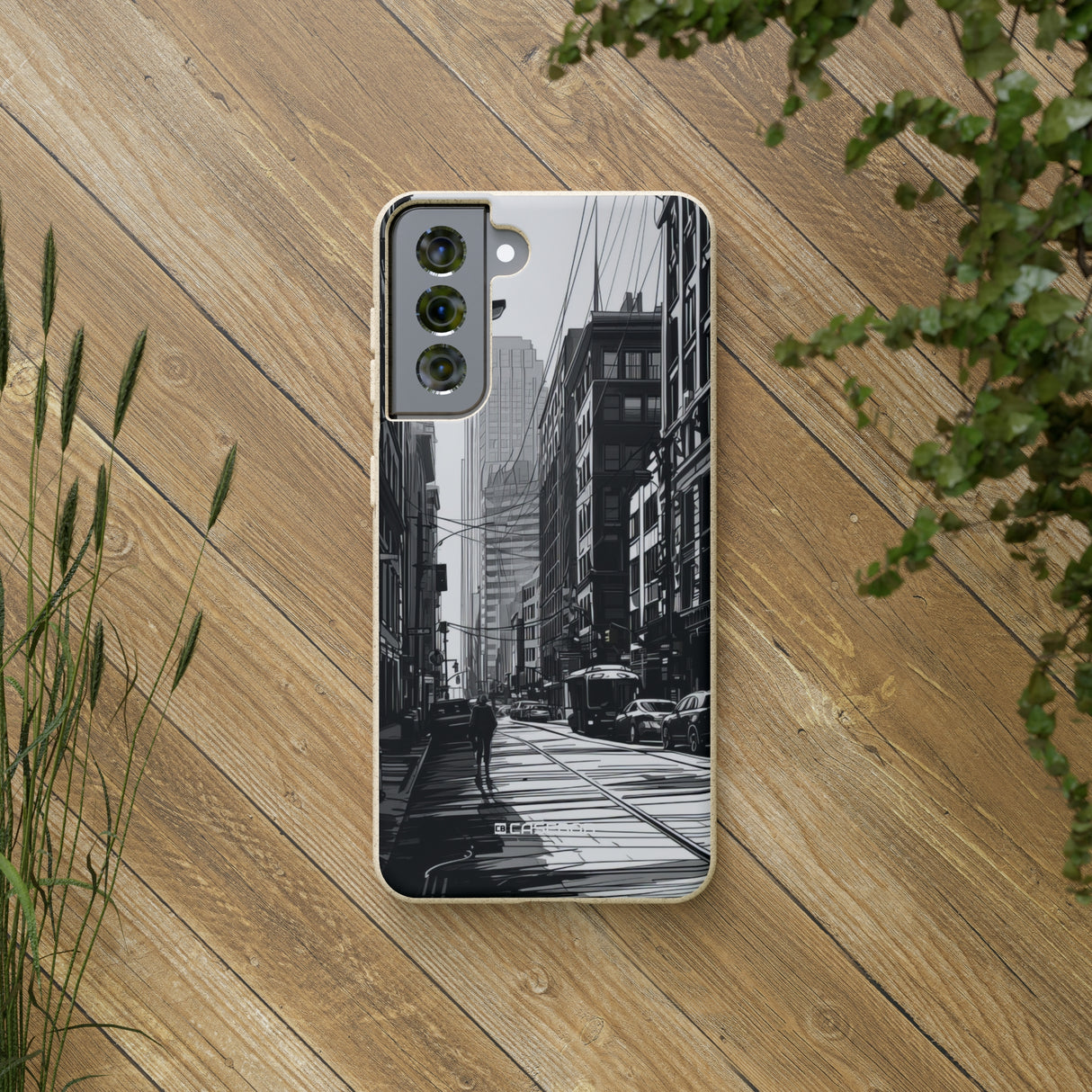 Noir Urban Serenity | Biodegradable Phone Case