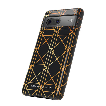 Golden Geometric Elegance Google Pixel 7 - Tough Phone Case