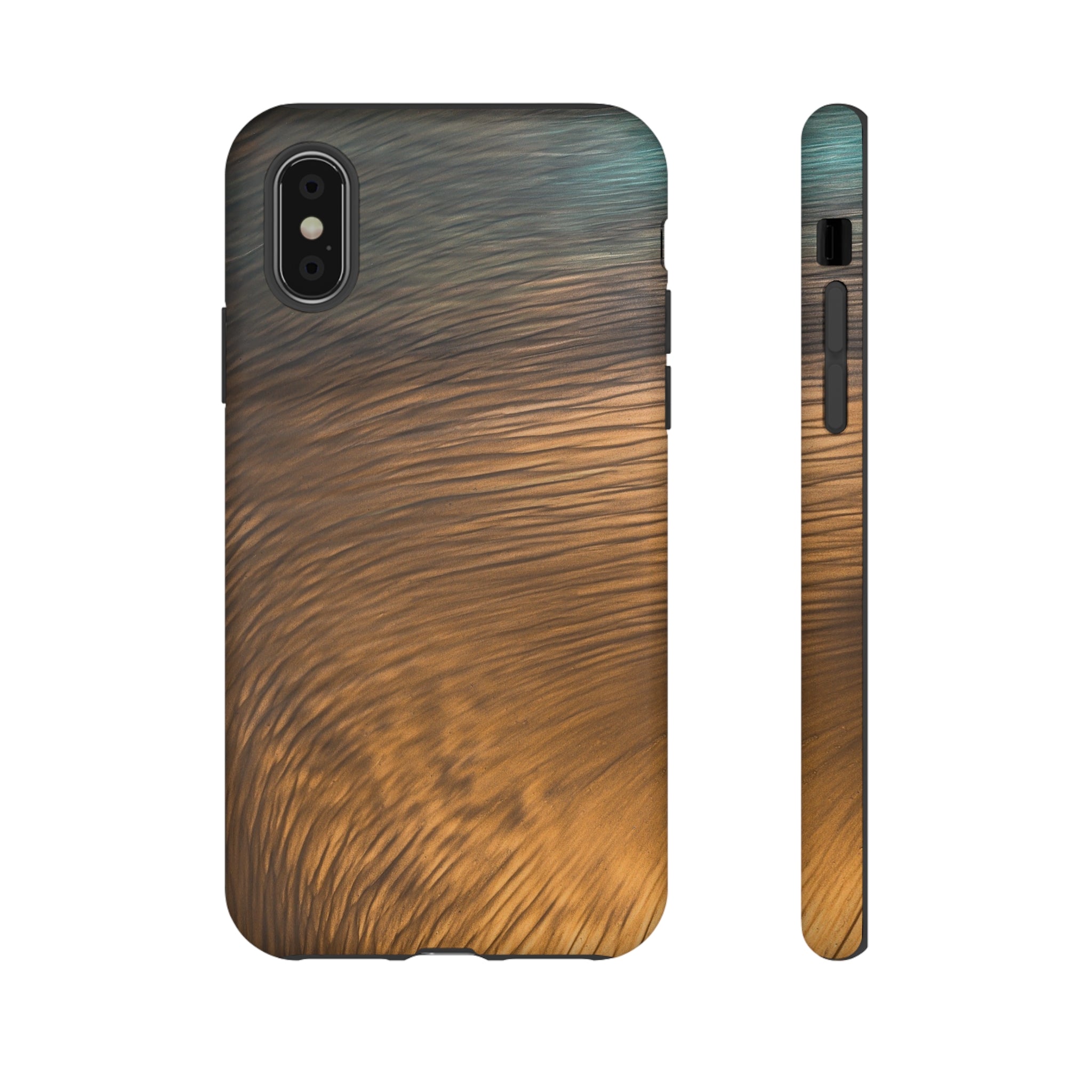 Golden Strokes Ink Art iPhone Case (Protective) iPhone X Matte Phone Case