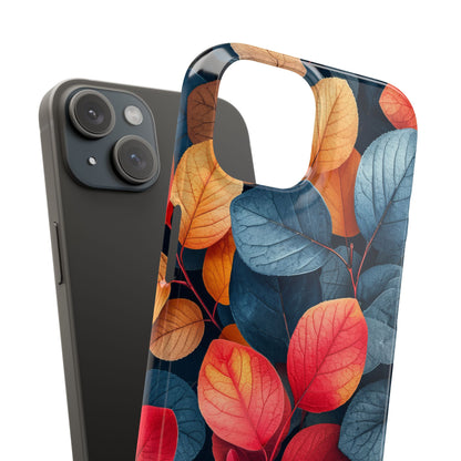 Vibrant Nature Leaves - Slim iPhone 15 Phone Case