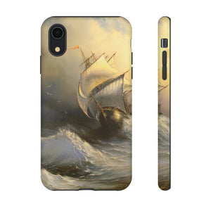 Oil painting - Ancient sailing vessel - Protective Phone Case