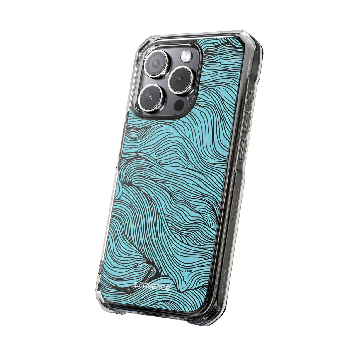 Wavy Serenity - Phone Case for iPhone (Clear Impact - Magnetic)