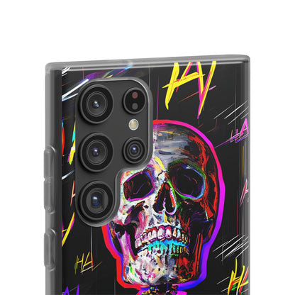Neon Skeleton Laugh Samsung S22 Ultra Case - Soft