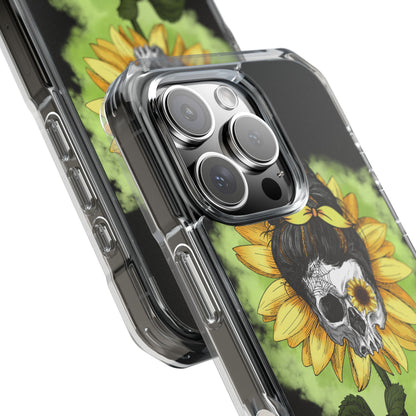 Sunflower Skull Fusion iPhone Case - Impact