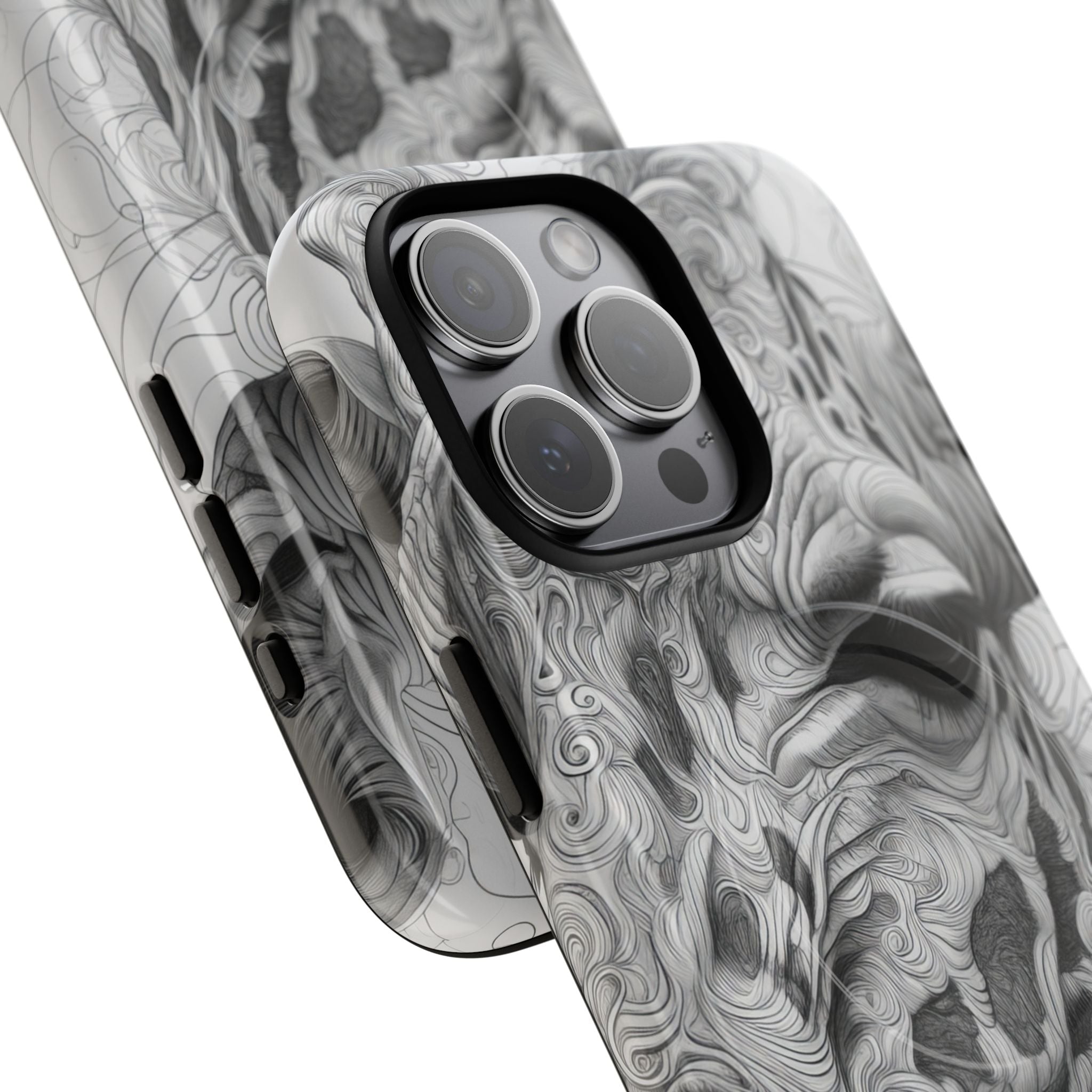 Swirling Giraffe Art iPhone 15 - Tough+