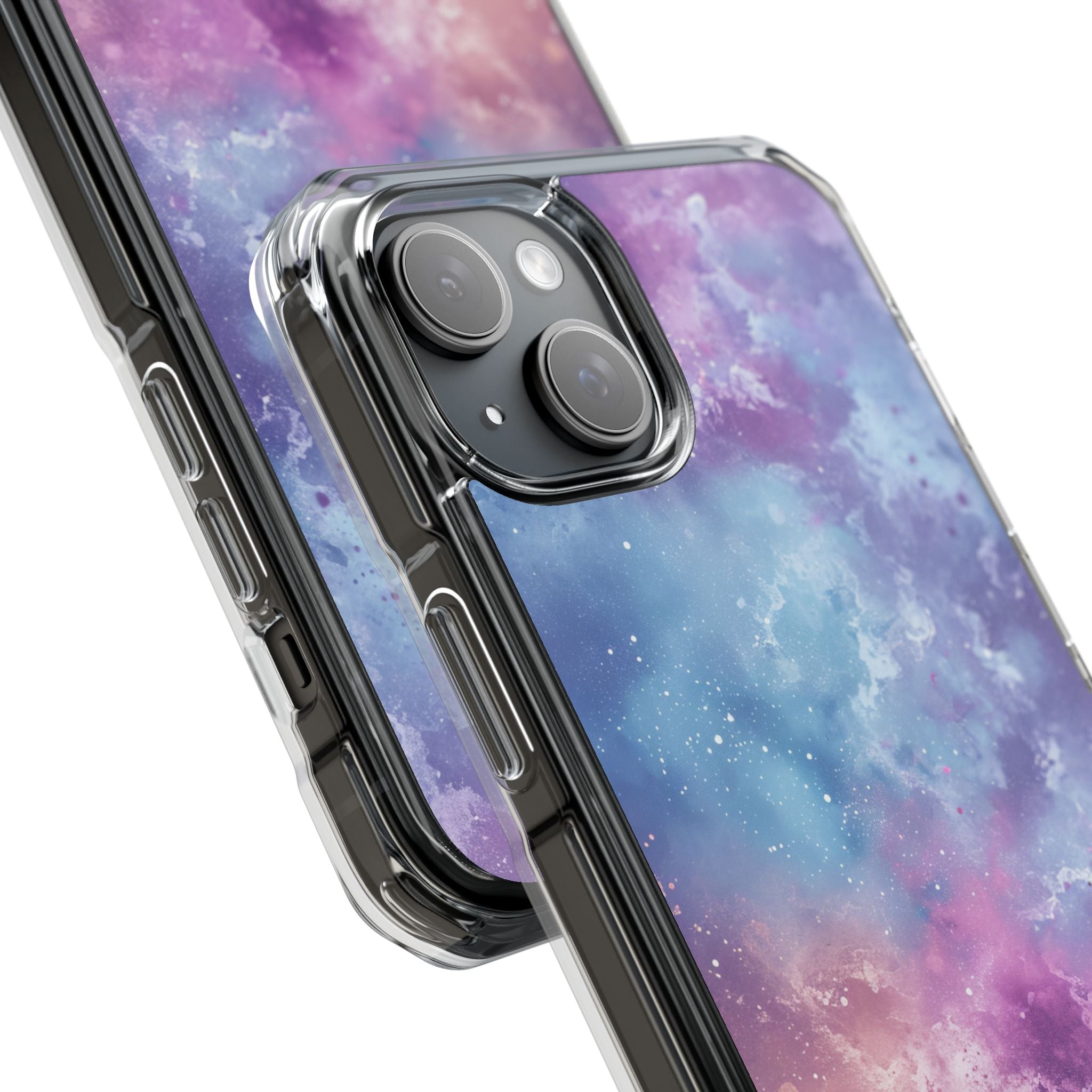 Cosmic Nebula Swirls - Clear Impact iPhone 15 Phone Case