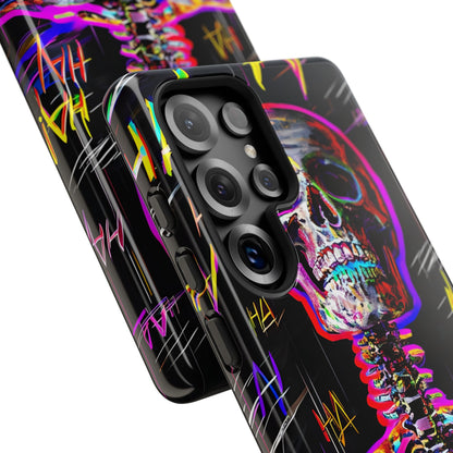 Neon Skeleton Laugh Samsung S25 Ultra Case - Tough