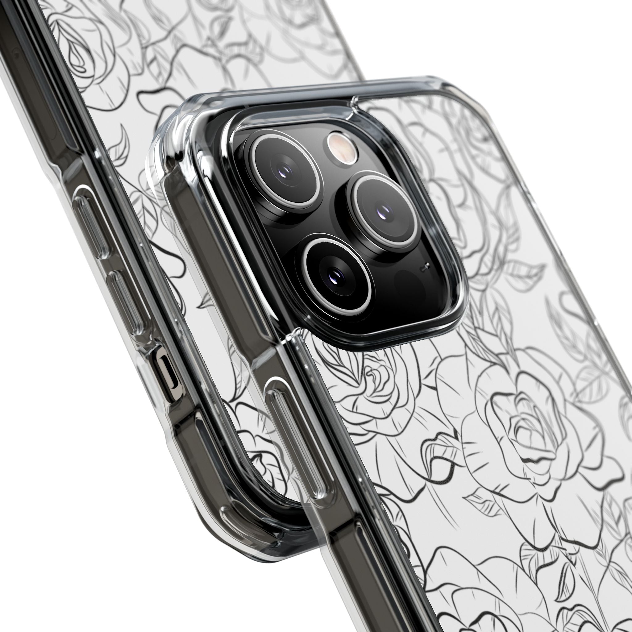 Intricate Rose Sketches iPhone Case - Impact