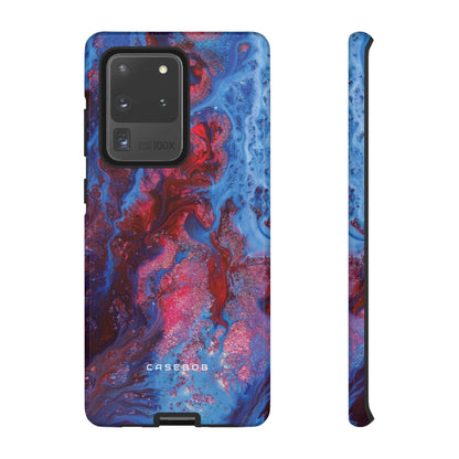 Deep Red Ink Art Phone Case - Protective Phone Case