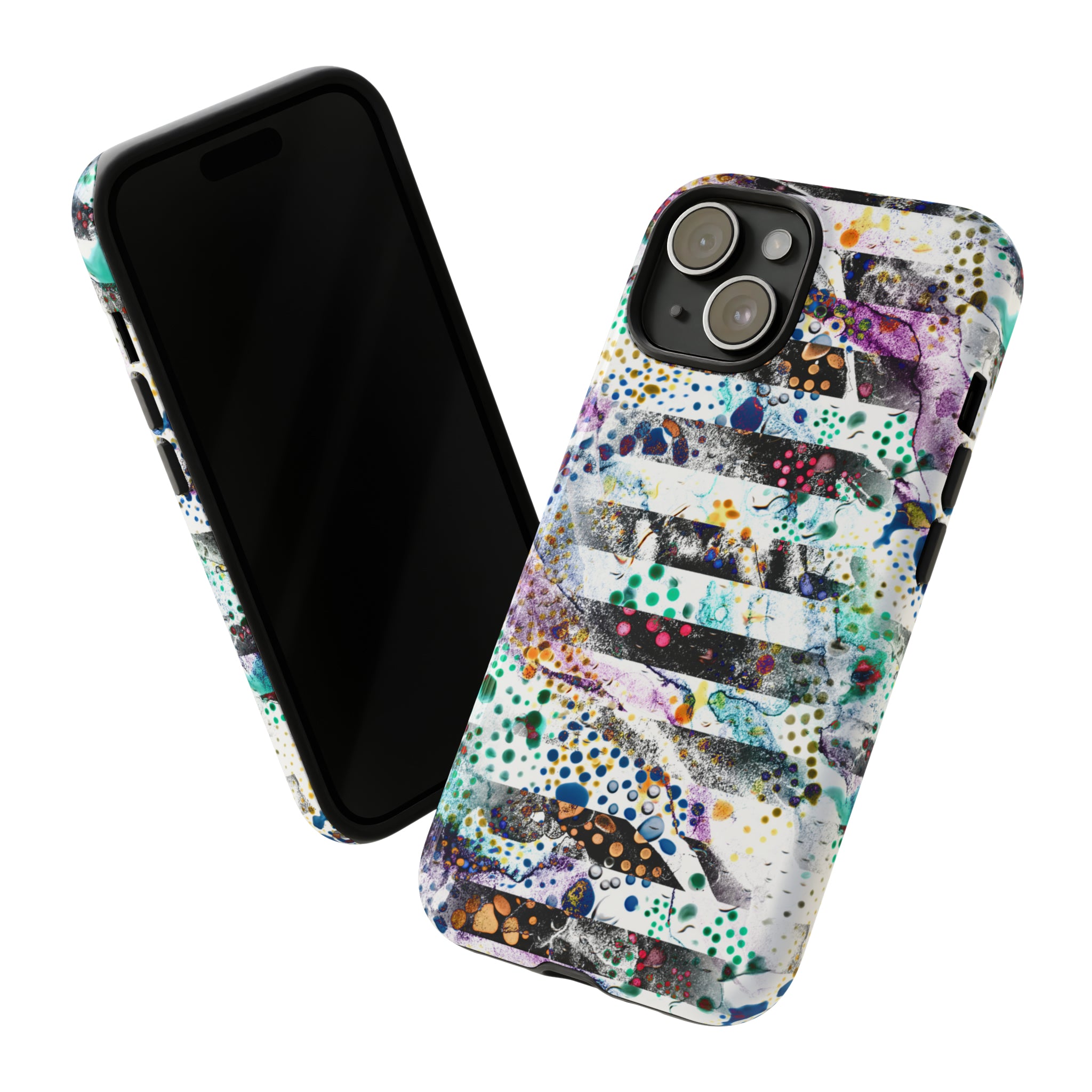 Abstract Green Purple - Protective Phone Case