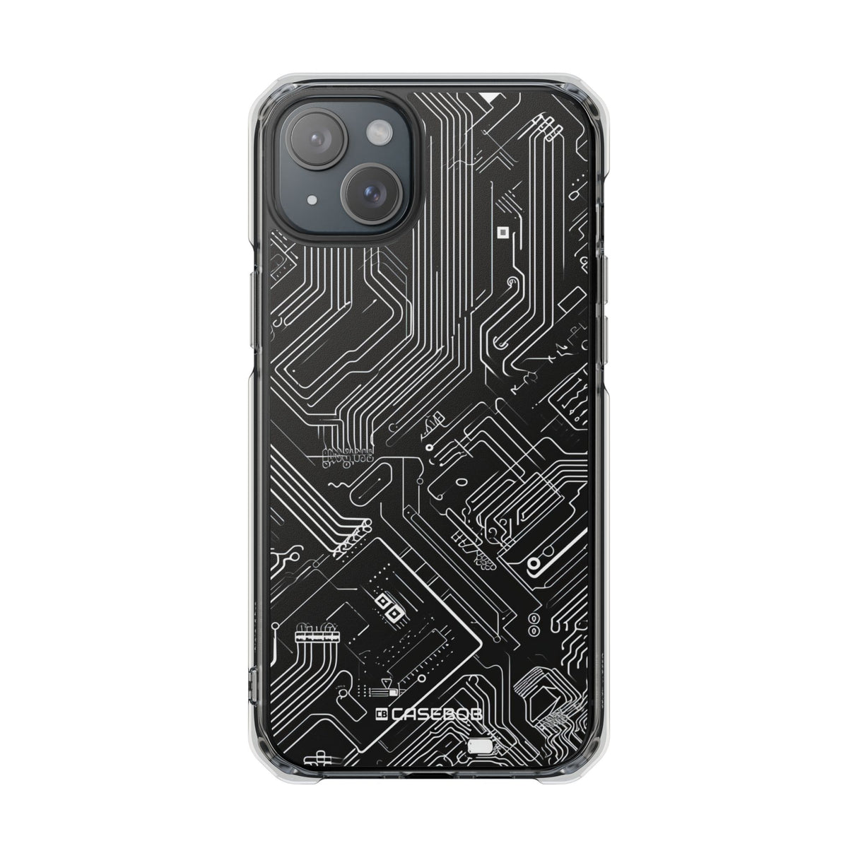 Cyber Circuitry Art - Phone Case for iPhone (Clear Impact - Magnetic)