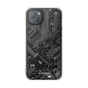 Cyber ​​Circuitry Art - Handyhülle für iPhone (Clear Impact - Magnetisch)