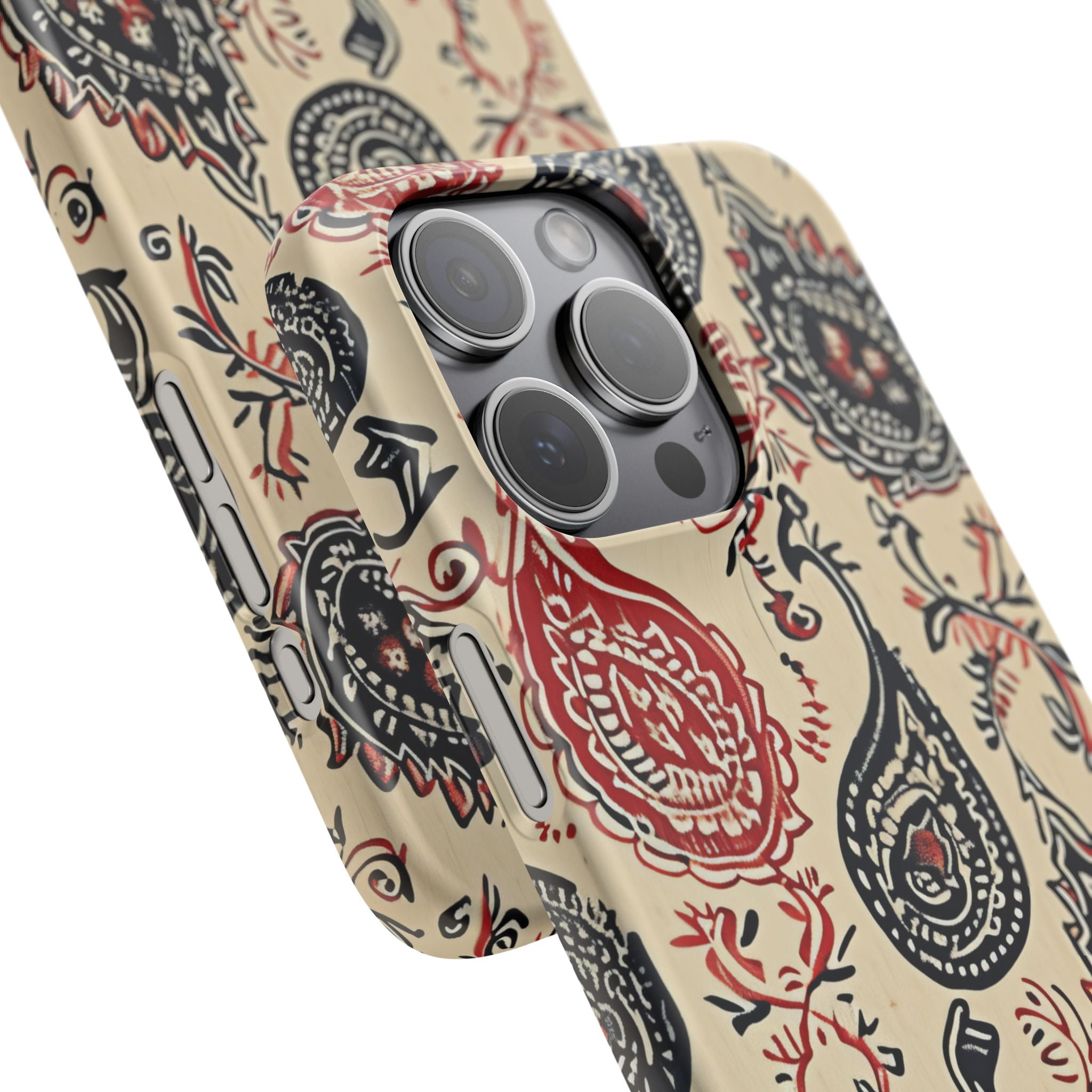 Vintage Paisley Elegance iPhone 15 - Slim Phone Case