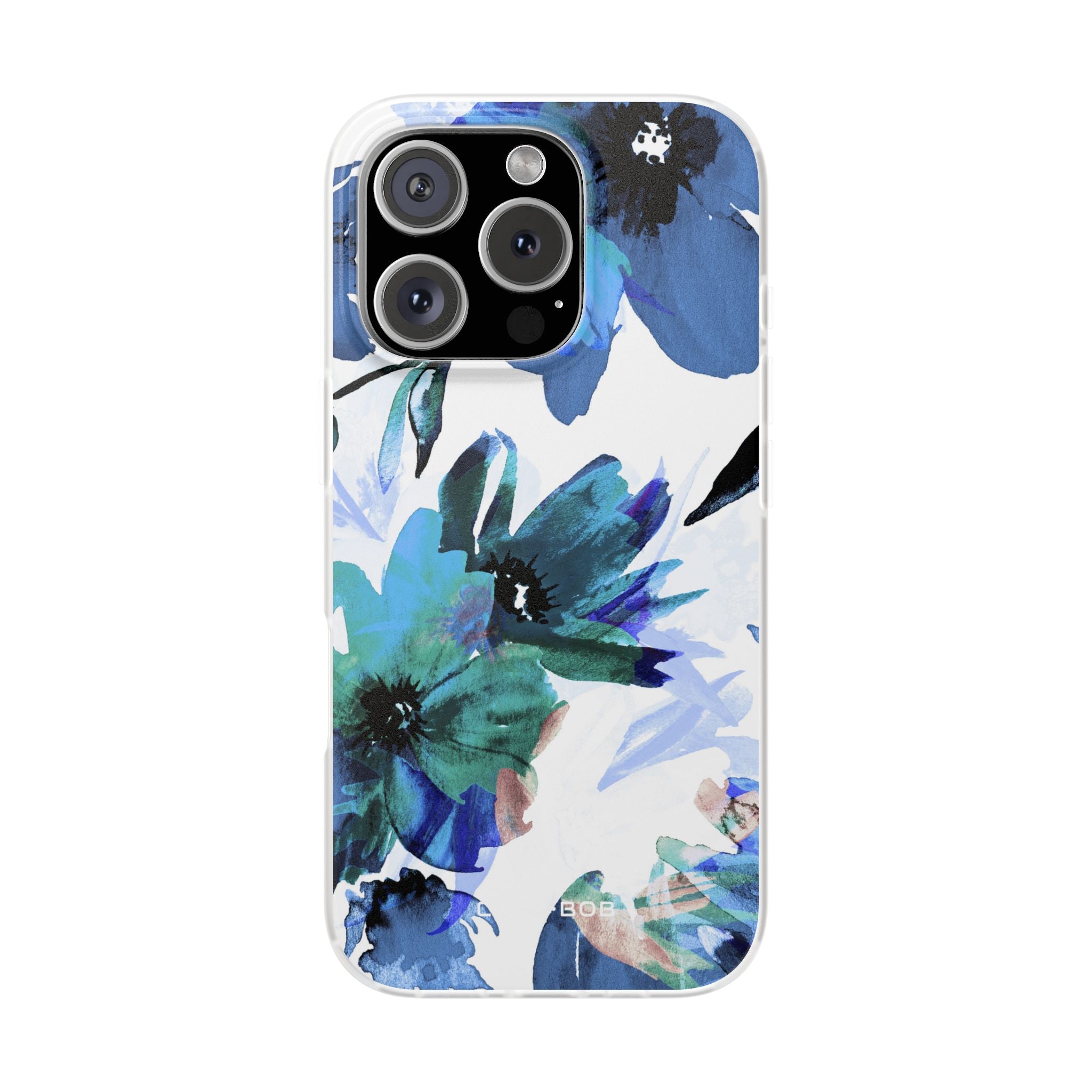 Blue Blossom Radiance iPhone 16 Pro Case - Soft