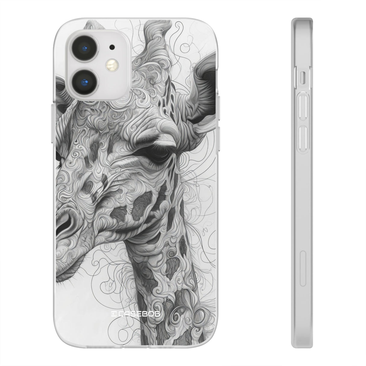 Monochrome Giraffe | Flexible Phone Case for iPhone