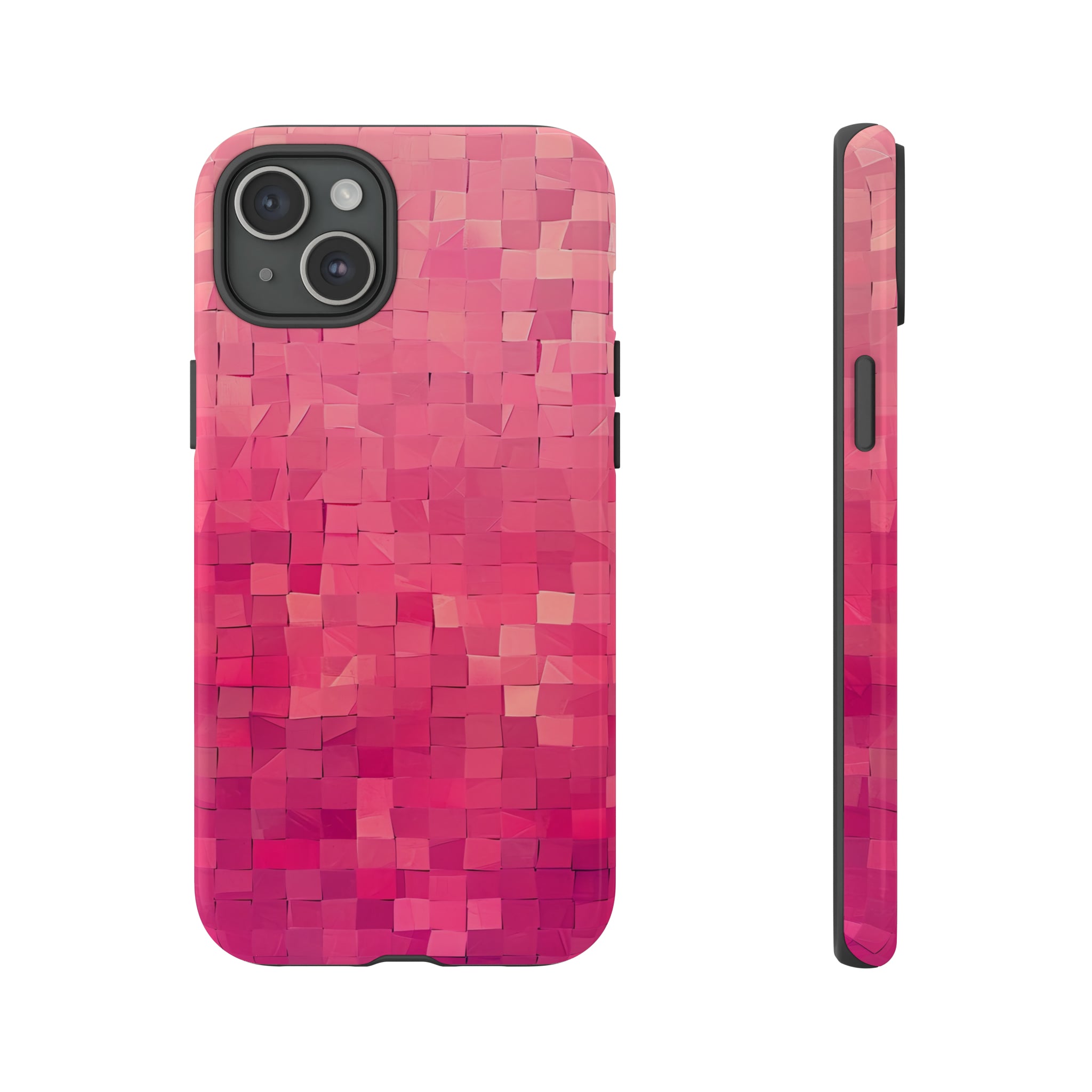 Pink Transition Squares - Protective Phone Case