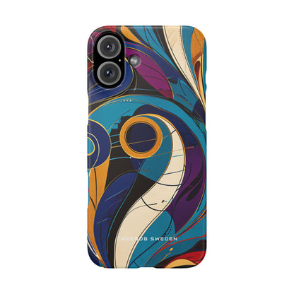 Vintage Vortex Harmony iPhone 16 - Slim Phone Case